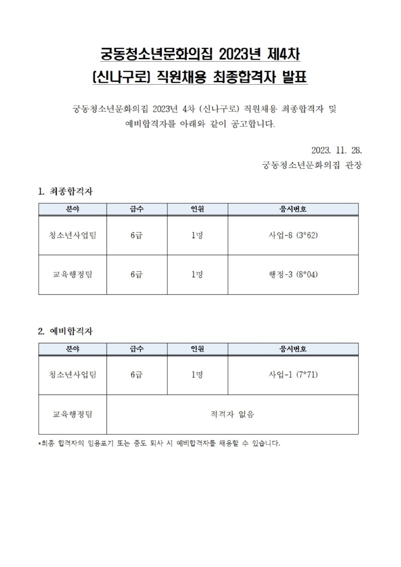 붙임_공고문)2023년 4차(신나구로)채용 최종합격자 발표001.jpg