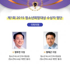 청소년희망대상 역대 수상자