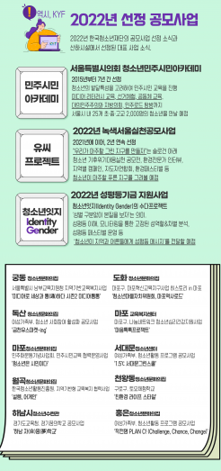 2022년 한국청소년재단 선정 공모사업